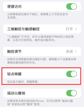 旬阳苹果授权维修站分享iPhone轻点无法唤醒怎么办 